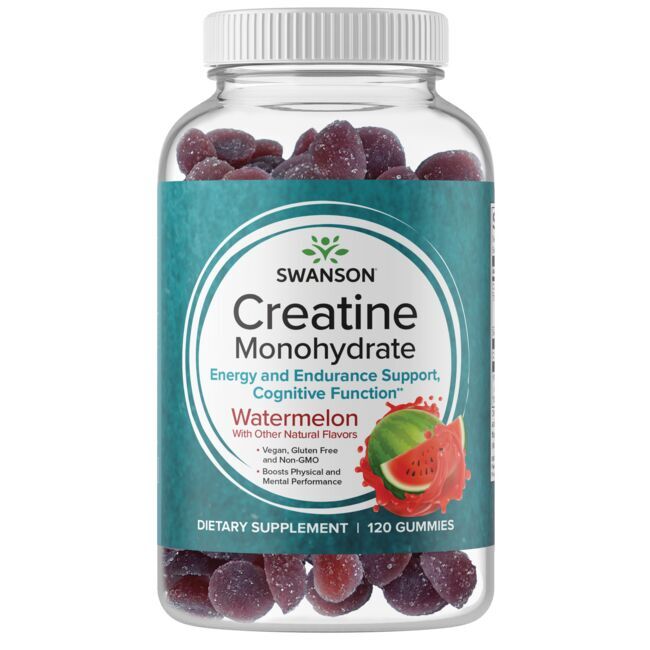 SWANSON Monohydrat kreatyny o smaku arbuza (120 żelków) – Viking Supplements