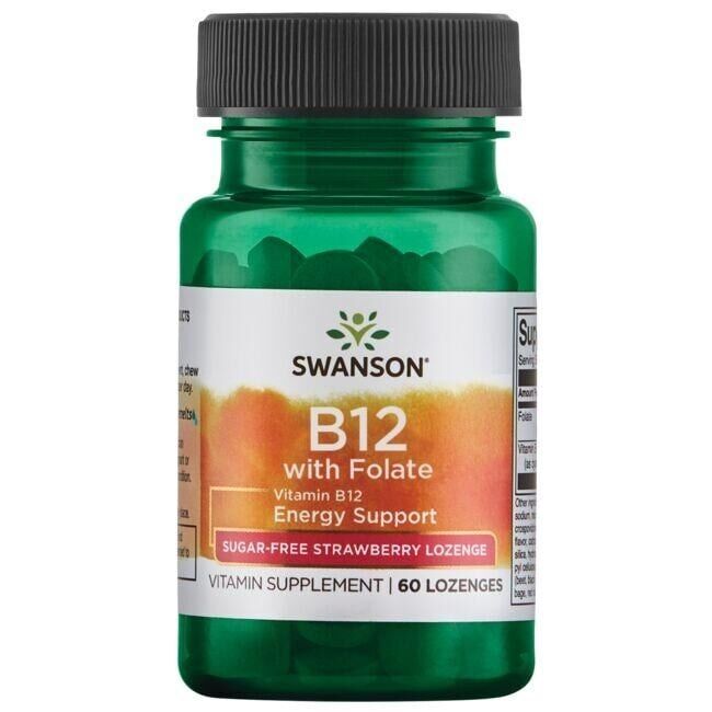 SWANSON Witamina B-12 + kwas foliowy 60 tabletek – Viking Supplements