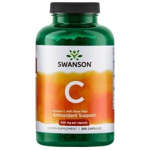 SWANSON Witamina C 500 + dzika róża 250 kapsułek – Viking Supplements