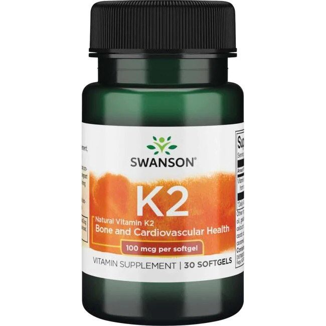 SWANSON Naturalna witamina K2 100 mcg, 30 kapsułek – Viking Supplements