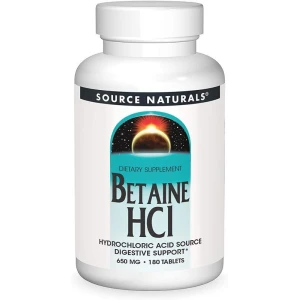 Source Naturals Betaina HCl 650 mg, 180 tabletek – Viking Supplements