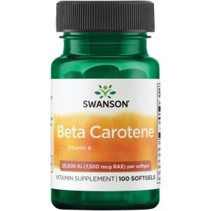 Swanson Beta-karoten 25 000 IU (7 500 mcg) 100 kapsułek żelowych – Viking Supplements