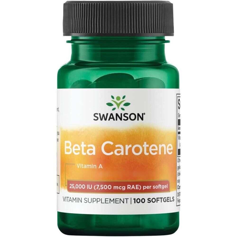Swanson Beta-karoten 25 000 IU (7 500 mcg) 100 kapsułek żelowych – Viking Supplements