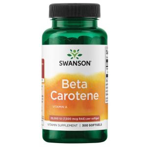 Swanson Beta-karoten 25 000 IU (7 500 mcg) 300 kapsułek żelowych – Viking Supplements