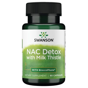Swanson NAC Detox Depot z ostropestem plamistym – z brokofanem, 60 kapsułek – Viking Supplements