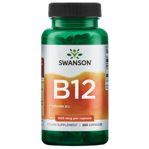 Swanson Witamina B12 500 mcg, 250 kapsułek – Viking Supplements