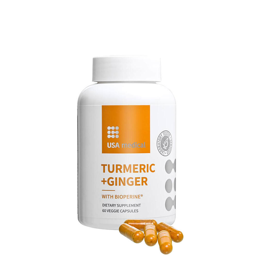 USA Medical Kurkuma + Imbir (60 kapsułek) – Viking Supplements