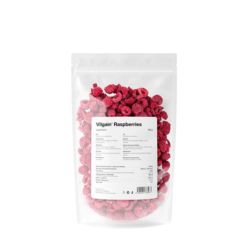 Maliny Vilgain liofilizowane (100 g) – Viking Supplements