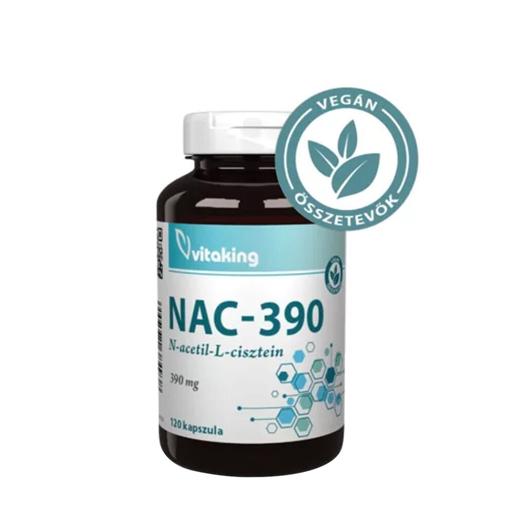 Vitaking NAC-390 (N-acetylo-L-cysteina) 390 mg (120 kapsułek) – Viking Supplements