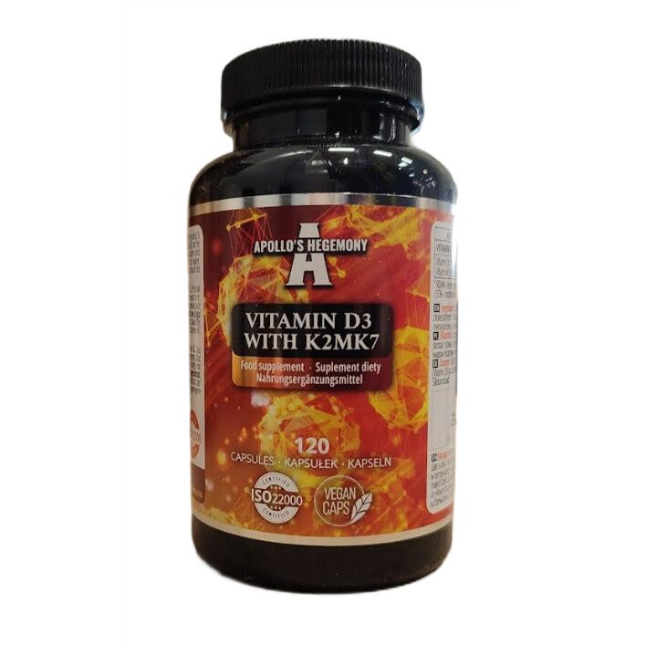 Witamina D3 z K2 MK7 – 120 kapsułek – Viking Supplements