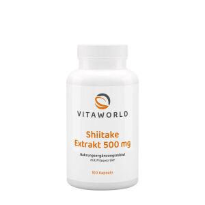 Vitaworld Shiitake Extract 500 mg (100 Capsules) - Viking Supplements